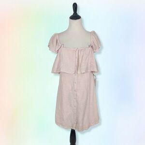 Privacy Please S Norval‎ dress in marchesa pink off shoulder linen blend